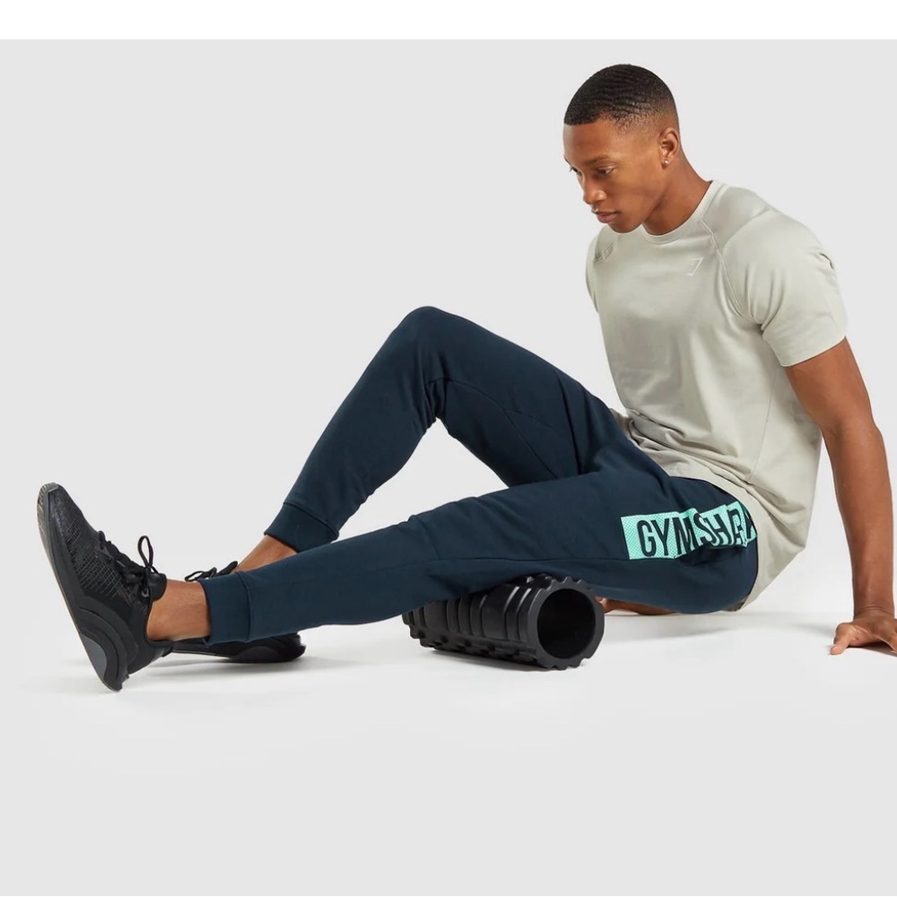 Gymshark Teal Logo Bold Joggers